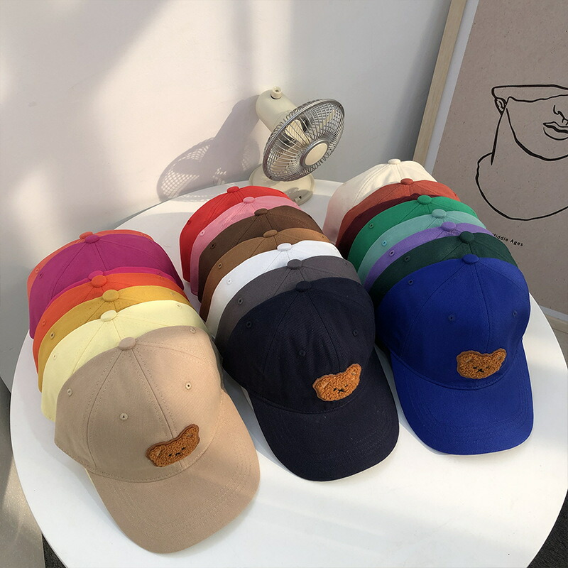 人気便利グッズ 楽天市場】送料無料 レディース キャップ bear 熊 11カラー 帽子