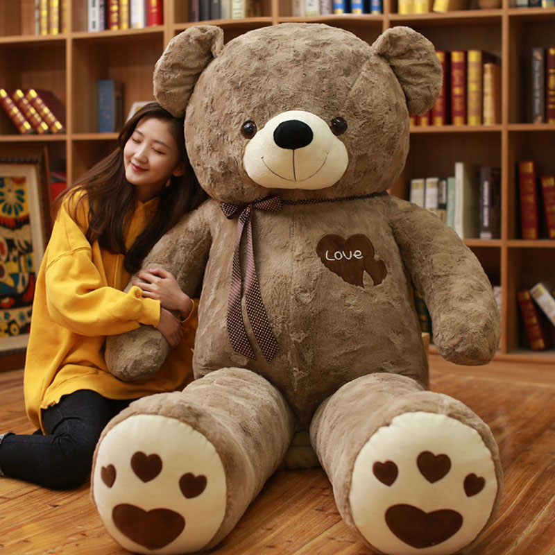 【110cm】送料無料 ぬいぐるみ 全3カラー 熊 bear クマ ベア 大きい 抱き枕 クッション インテリア 子供 おもちゃ 動物 可愛い 彼女に ふわふわで癒される 柔らか 心地いい プレゼント ギフト 海外通販