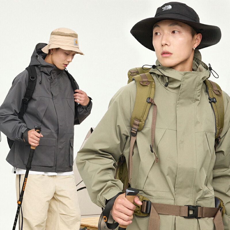 【楽天市場】アウトドアジャケット メンズ レディース ブラック 黒 撥水加工 軽量 キャンプ 登山 運動 雨 雪 アウター 上着 止水 耐水