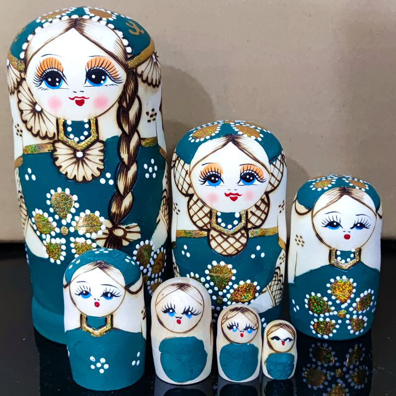 楽天市場】人形 マトリョーシカ オブジェ 15個組 木工品 くるみ割り