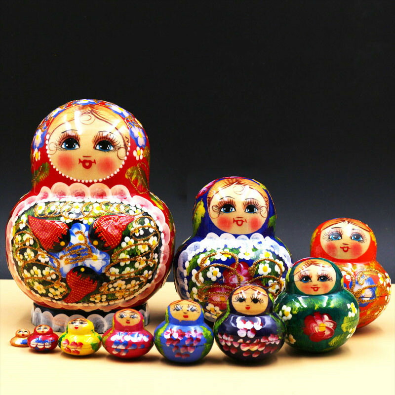 楽天市場】マトリョーシカ 木製 パンダ 10個組 工芸品 逸品 洋風