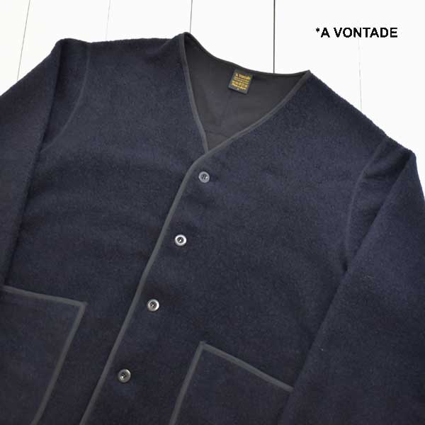 A VONTADE (アボンタージ) ジャケット Wool Pile V-Neck Cardigan VTD-0639-CS メンズ アウター ボア ジャケット ボアカーディガン a vontade ボア 日本製 正規取扱店