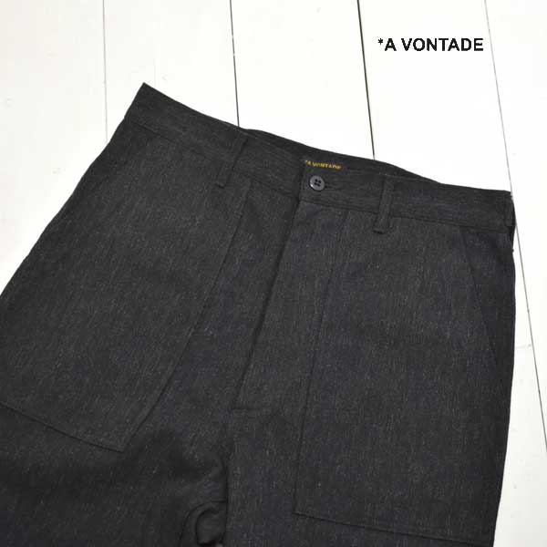 AVONTADE 45チノワイドフィット ブラック サイズS - パンツ