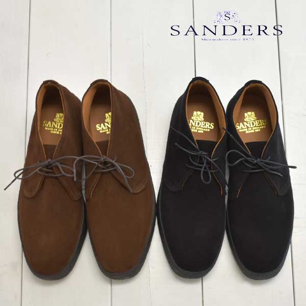 SANDERS (サンダース) ブリット チャッカ BRIT CHUKKA9877 ブリットチャッカ メンズ 靴 チャッカーブーツ スエードクロス 商行為 心地よい 連合王国製 貨物輸送無料 定め事取りまわし店