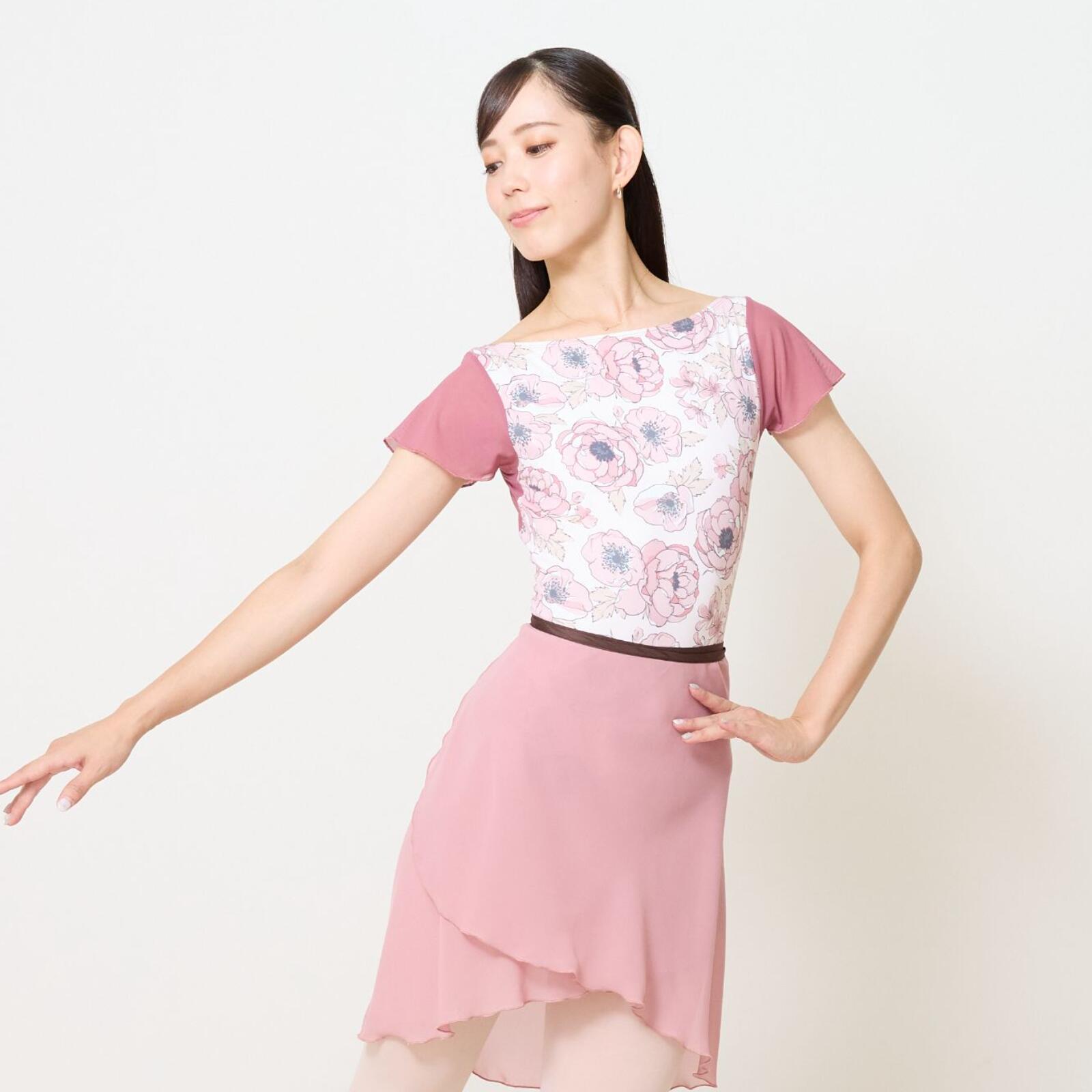 【当日発送】Pink Peony/大人 バレエ レオタード プリント柄｜フェアリーマリーバレエ
