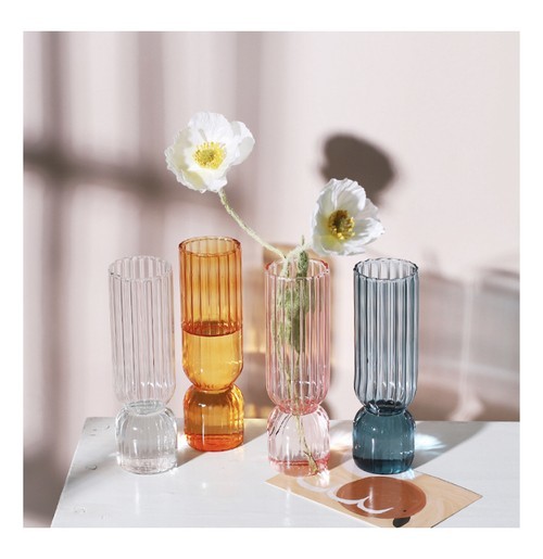 楽天市場 北欧 クリアガラス 花瓶 フラワーベース 海外インテリア 花のある暮らし 北欧インテリア Marble Interior