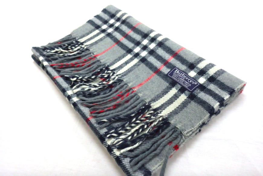 burberry check merino wool scarf