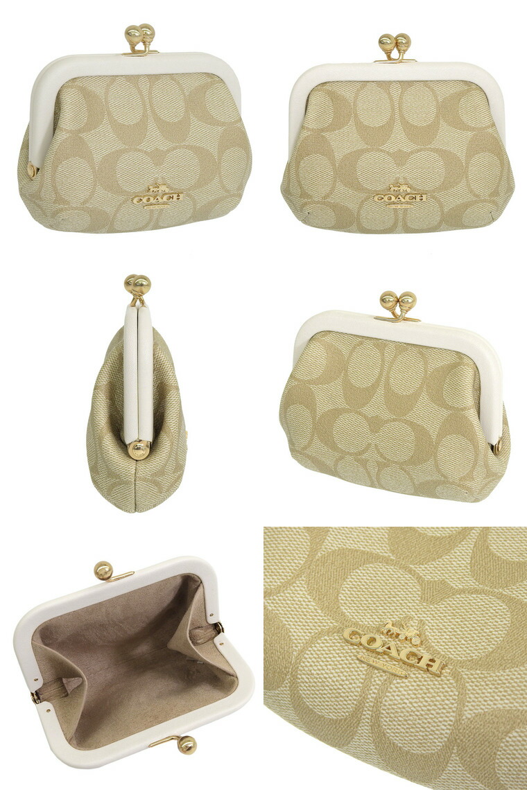 コーチ/COACHコインケース小物ライトカーキ×アイボリーレディースc7518imdqc-zzアウトレット