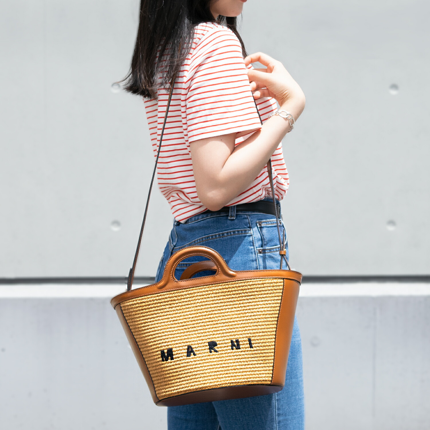 マルニ マーケット トートバッグ レディース オレンジ SHMH0012A 口コミ・レビュー｜マルニ マーケット トートバッグ レディース