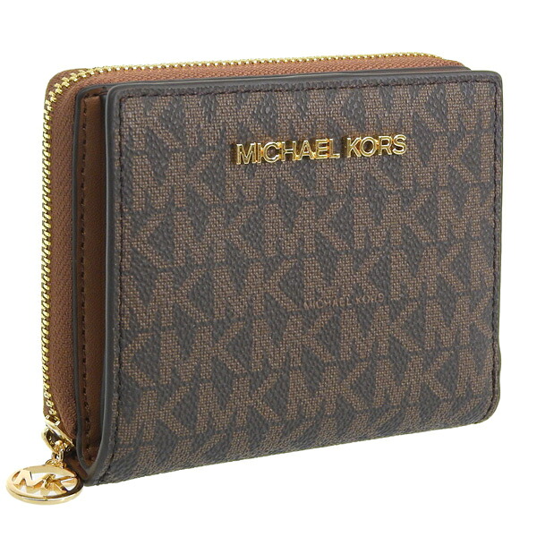 マイケルコース 財布 レディース 二つ折り財布 アウトレット ブラウン JET SET TRAVEL D35H3GTVF2B-BROWN MICHAEL KORS