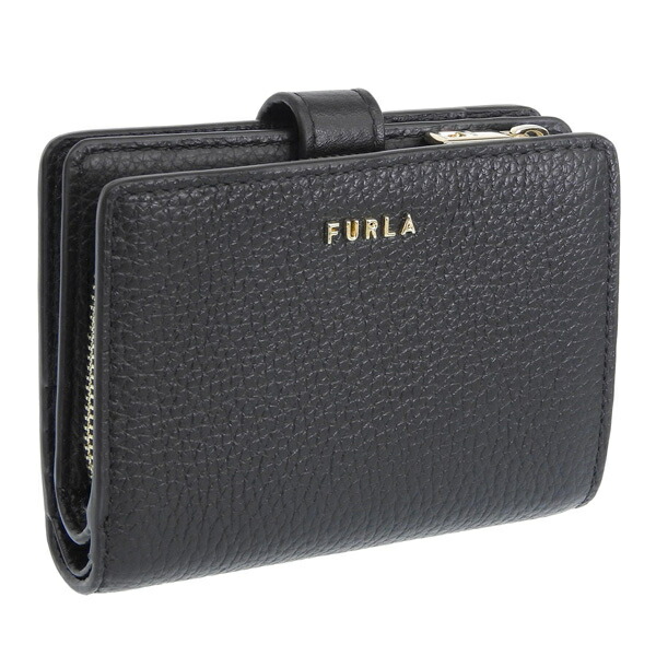 新品　FURLA 二つ折り財布 黒　ラウンドファスナー フルラ FURLA 財布 二つ折り財布 折りたたみ財布 PCX9UNO B30