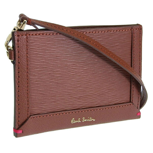 ポールスミス 小物 メンズ レディース カードケース アウトレット品 レザー キャメル PSMP0102 PAUL SMITH ポイント10倍 スーパーセール