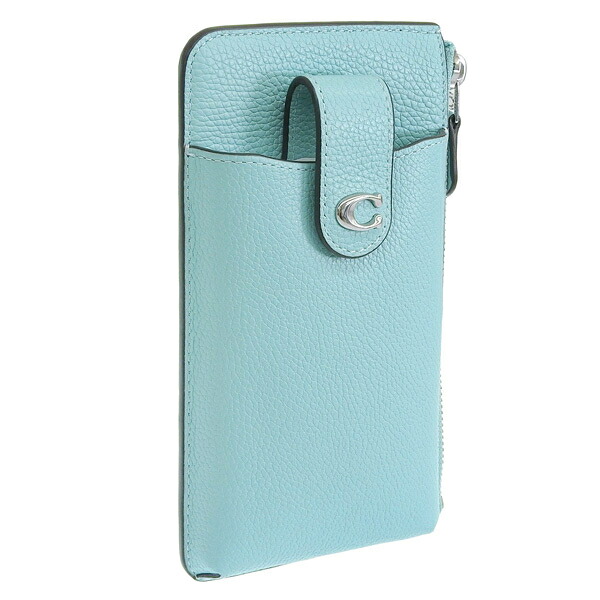 コーチ 小物 レディース スマホウォレット アウトレット品 レザー ライトブルー ESS PP PHN WLT CJ866LHVSE COACH スーパーセール