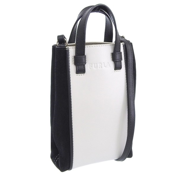 フルラ バッグ レディース ショルダーバッグ アウトレット品 レザー ホワイト&times;ブラック MIASTELLA CROSSBODY MINI BAG WE00289BX04581843S FURLA｜marcadimoda 14,652円