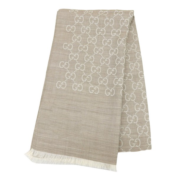 新年限定‼︎【新品】グッチ　マフラー　140cm 茶色×アイボリー　未開封 1659043g6469500.jpg