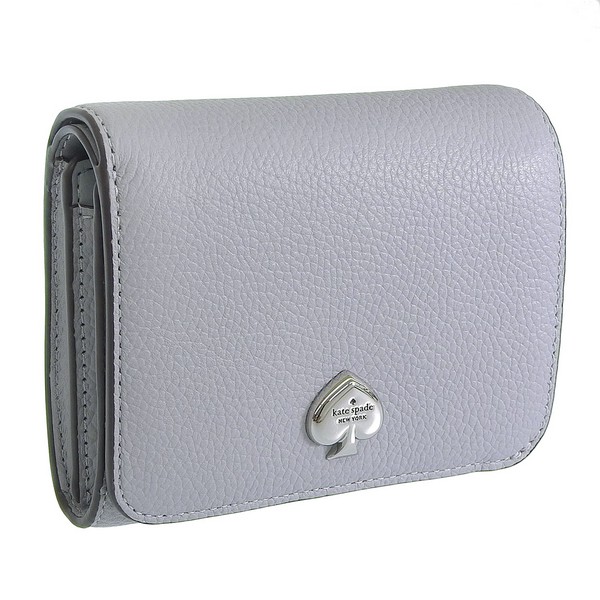 ケイトスペード 財布 レディース 二つ折り財布 アウトレット レザー グレー kayla pebbled leather small l- KK056-020 KATE SPADE｜marcadimoda 10,360円