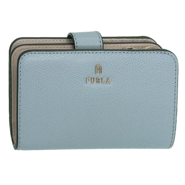 フルラ 財布 レディース 二つ折り財布 レザー ブルー×ベージュ FURLA CAMELIA M COMPACT WALLET WP00314ARE0003593S FURLA