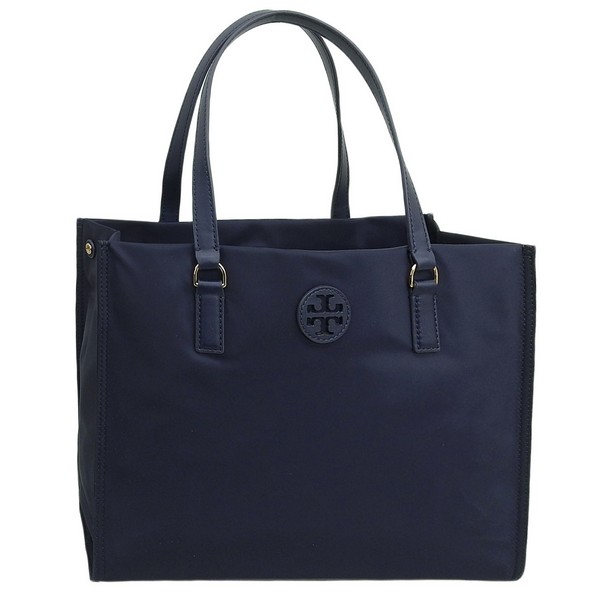 TORY BURCH　ストロー×レザー　かごバッグ　トートバッグ　ネイビー TORY BURCH ストロー×レザー かごバッグ トートバッグ ネイビー