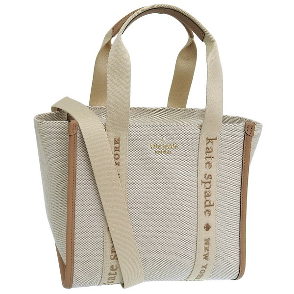 ケイトスペード バッグ レディース 2WAY ショルダーバッグ ハンドバッグ アウトレット キャンバス ベージュ KIP SMALL TATE KG767-960 KATE SPADE