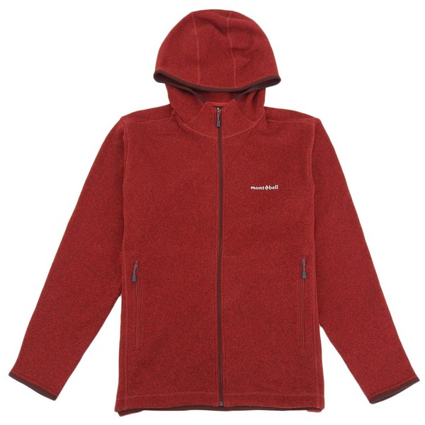 モンベル 衣類 メンズ ニットパーカ XL レッド クリマプラス ニットパーカー メンズ RXL1106589PAPRI mont-bell|marcadimoda