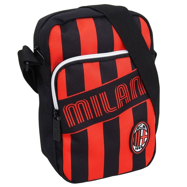 ACミラン 御徒面子 メンズ ショルダーバッグ 降車口 黒いこと×赤いこと SQUARE SHOULDER BAG MILAM THE GREATEST PASSION 40F202401-899 AC Milan ショルダーバッグ・メッセンジャーバッグ-バッグ-メンズバッグ