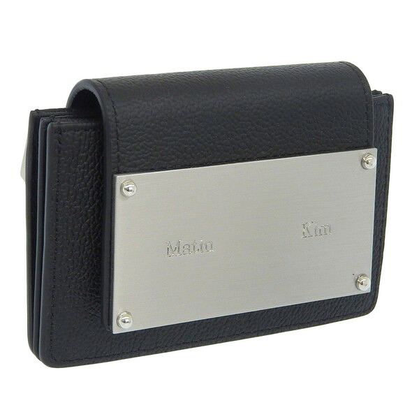 マーティンキム 小物 レディース カードケース レザー ブラック ACCORDION WALLET MK2500WL001VBK Matin Kim｜marcadimoda