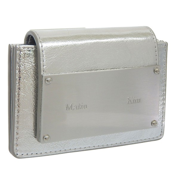 マーティンキム 小物 レディース カードケース レザー シルバー ACCORDION WALLET MK2500WL001VSV Matin Kim｜marcadimoda