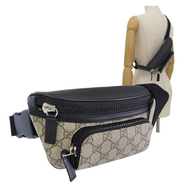 グッチ 御徒面子 レディース 上半身御徒面子 逃げ口 黒いこと×ベージュ O BELT BAG 779877FAC959772 GUCCI