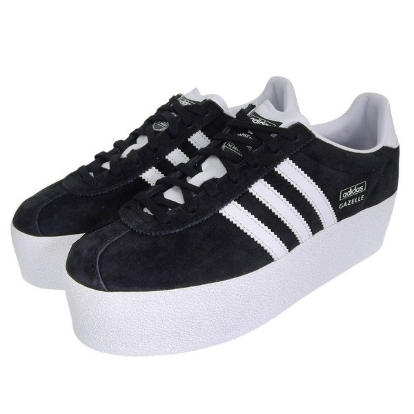 アディダス 靴 レディース スニーカー 24cm レザー BLACK Gazelle Up IH1290-24 ADIDAS