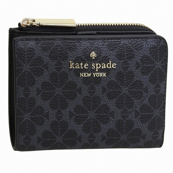 ケイトスペード 財布 レディース 二つ折り財布 アウトレット ブラック sm lzip wal KK894-002 KATE SPADE|marcadimoda
