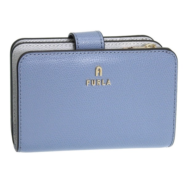 フルラ 財布 レディース 二つ折り財布 レザー ブルーグレー FURLA CAMELIA M COMPACT WALLET WP00314ARE0004352S FURLA