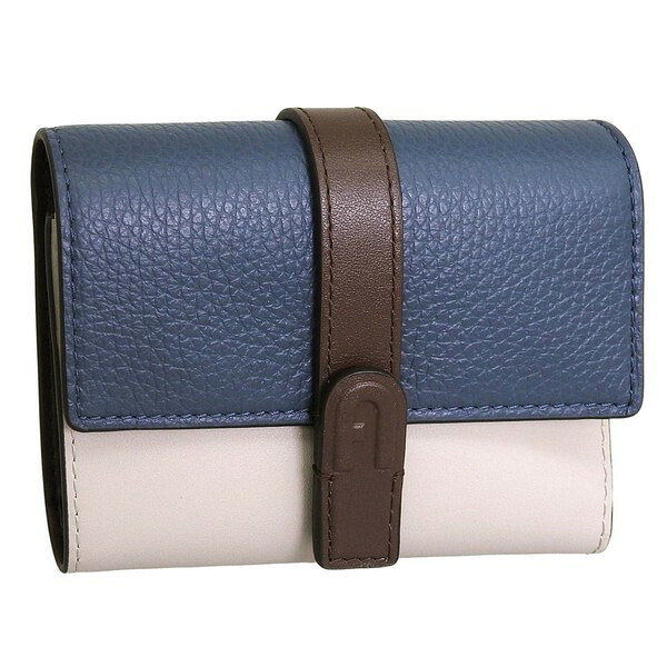 フルラ 財布 レディース 三つ折り財布 アウトレット レザー ネイビー×ブラウン FURLA GRAZIA COMPACT WALLET TRIFOLD WP00496BX15884553S FURLA|marcadimoda