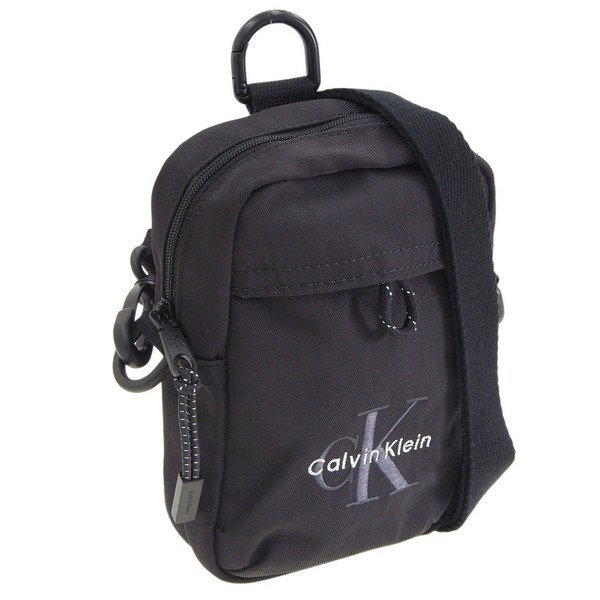カルバンクライン バッグ メンズ レディース ショルダーバッグ ナイロン ブラック BOLD LOGO NYLON SLIM REPORTER LV04D3231G-BLACK CALVIN KLEIN