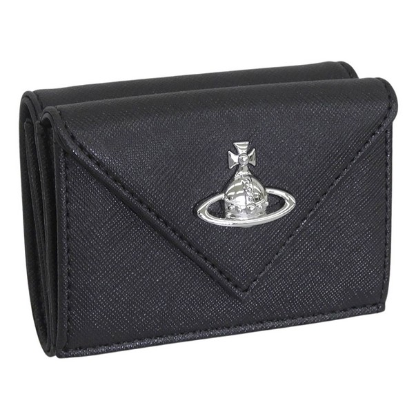 ヴィヴィアンウエストウッド 紙入れ レディース 三つ折り紙入れ 黒いこと ENVELOPE BILLFOLD 5115002EWS0021N401 VIVIENNE WESTWOOD