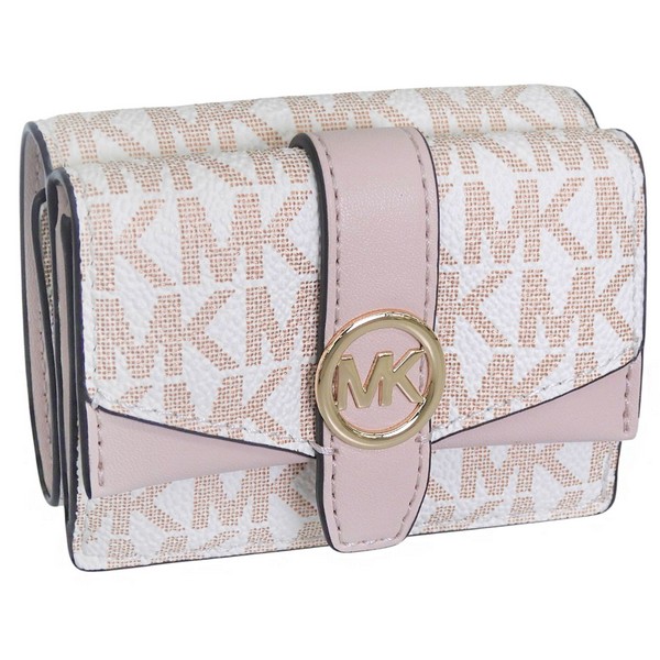 マイケルコース 財布 レディース 三つ折り財布 アウトレット ホワイト×ピンク D35F5GGRD0M-183 MICHAEL KORS|marcadimoda