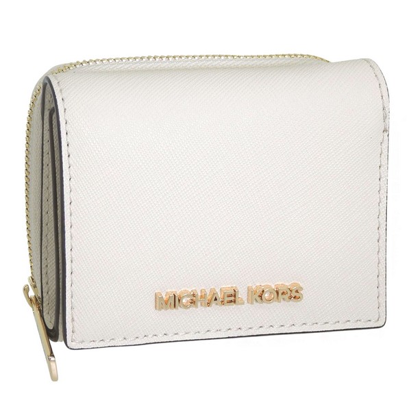 マイケルコース 財布 レディース 二つ折り財布 アウトレット レザー ホワイト D35H9GTVZ5L-171 MICHAEL KORS