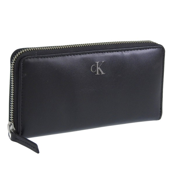 カルバンクライン 紙入れ メンズ 長紙入れ なめし革 黒いこと ZIP AROUND WALLET 31KJ190002 CALVIN KLEIN