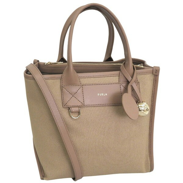 フルラ 御徒面子 メンズ レディース 2WAY ショルダーバッグ 帆布×なめし革 赤銅色 FURLA DIVIDE IT S TOTE WB02038BX20934947S FURLA