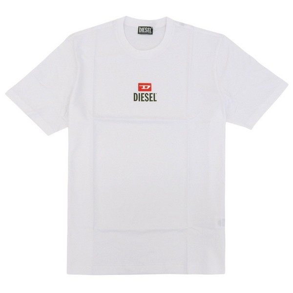 ディーゼル お召しもの メンズ ティーシャツ XL 綿織物 白いこと T-JUST SMALL NEW D LOGO T-SHIRT A11184RPATI1-WHXL DIESEL メンズファッション-Tシャツ・カットソー