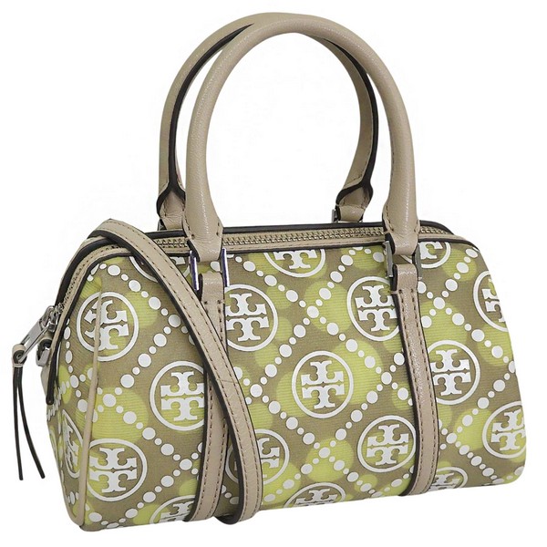 トリーバーチ 御徒面子 レディース ショルダーバッグ 降車口 os ベージュマルチ T MONOGRAM MESH DOT MINI BARREL BAG 169717-250 TORY BURCH