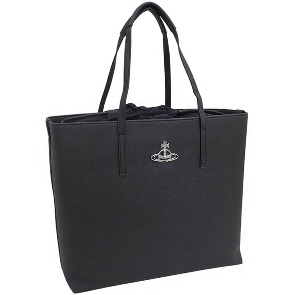 ヴィヴィアンウエストウッド バッグ レディース ショルダーバッグ トートバッグ ブラック POLLY DRAWSTRING TOTE 42040055S000BN401 VIVIENNE WESTWOOD A4対応｜marcadimoda 34,970円