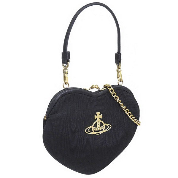 ヴィヴィアンウエストウッド 御徒面子 レディース 2WAY ショルダーバッグ ハンドバック 黒いこと BELLE HEART FRAME PURSE 4304006NUW00SSN201 VIVIENNE WESTWOOD