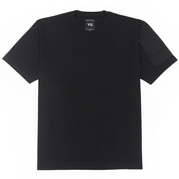 ワイスリー 衣類 メンズ Tシャツ M コットン ブラック UT SS TEE KC6765BKM Y-3｜marcadimoda