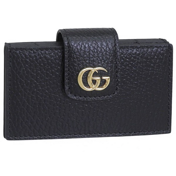 グッチ 小物 レディース カードケース アウトレット レザー ブラック C CASE 813300CAO0G1000 GUCCI｜marcadimoda