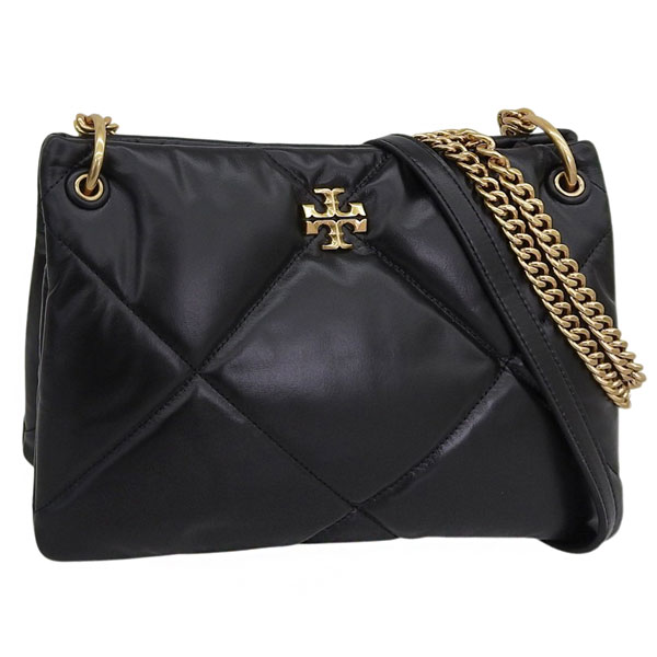 トリーバーチ バッグ レディース ショルダーバッグ レザー ブラック KIRA DIAMOND QUILT SMALL SHOULDER BAG 161885-001 TORY BURCH｜marcadimoda