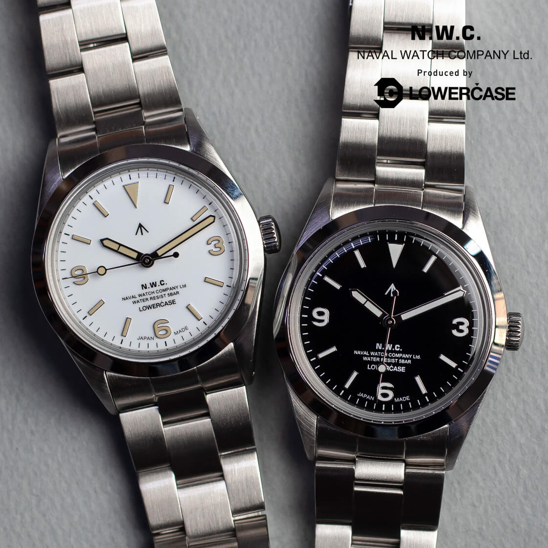 NAVAL WATCH Produced by LOWERCASE ナバルウォッチ FRXF001 FRXF003 3連金属元素ダンス楽隊 ウオッチ スウィープ式石英 日本製 メンズ