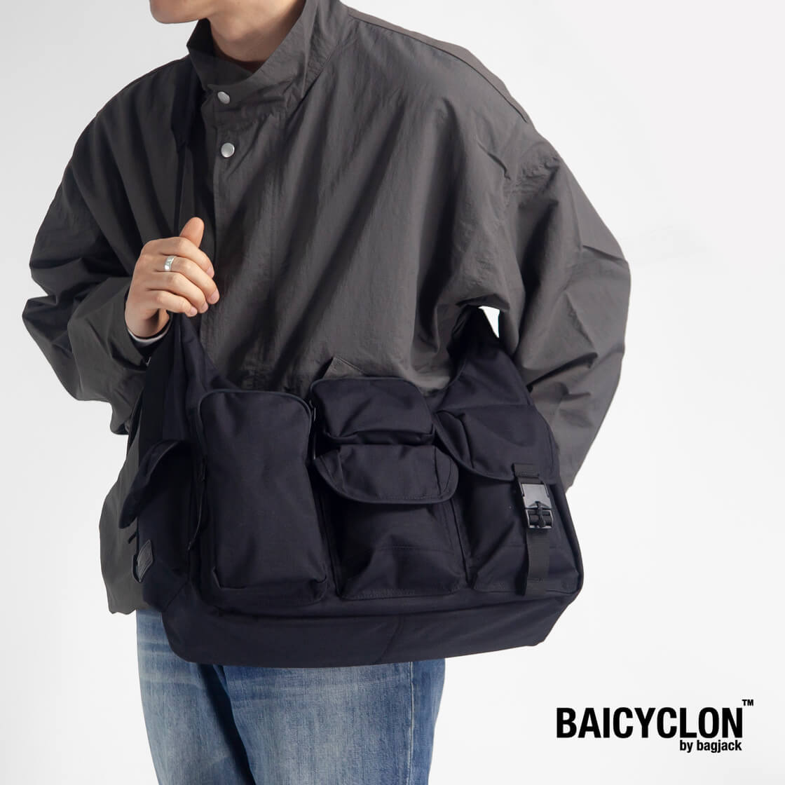 BAICYCLON by bagjack バイシクロンバイバッグジャック マルチ衣嚢 ショルダーバッグ L コーデュラナイロン メンズ レディース