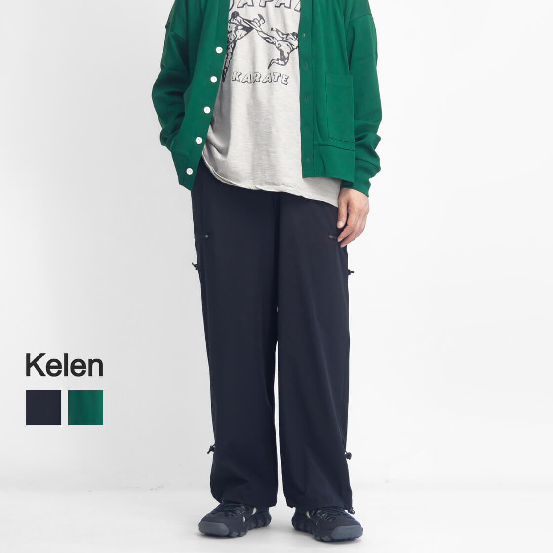 KELEN ケレン IAGGO ストレッチナイロン ユーティリティーイージーパンツ メンズ