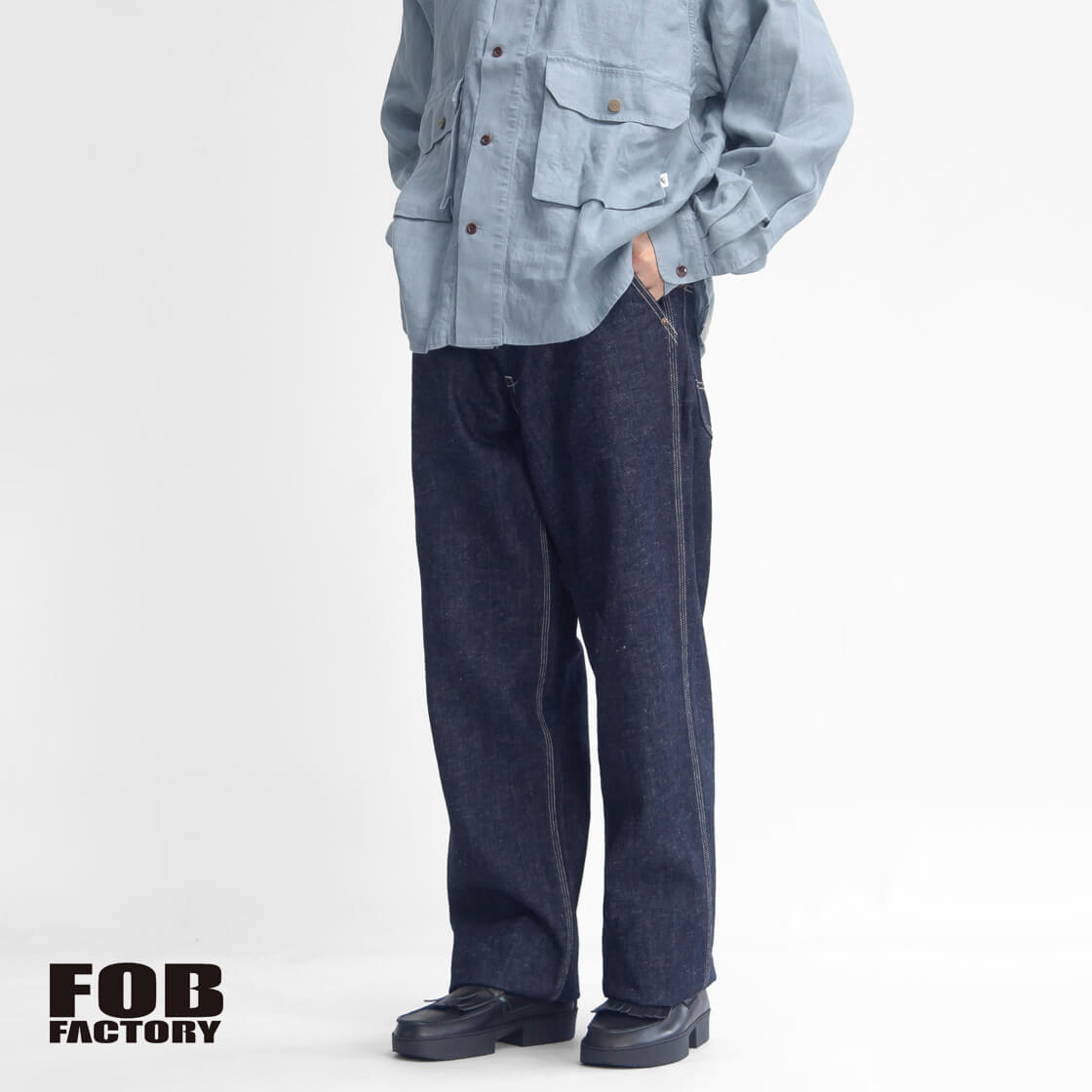 FOB FACTORY FOBファクトリー ヘンプデニム ワークパンツ F0544 セットアップ対応 日本製 メンズ|MARC ARROWS店