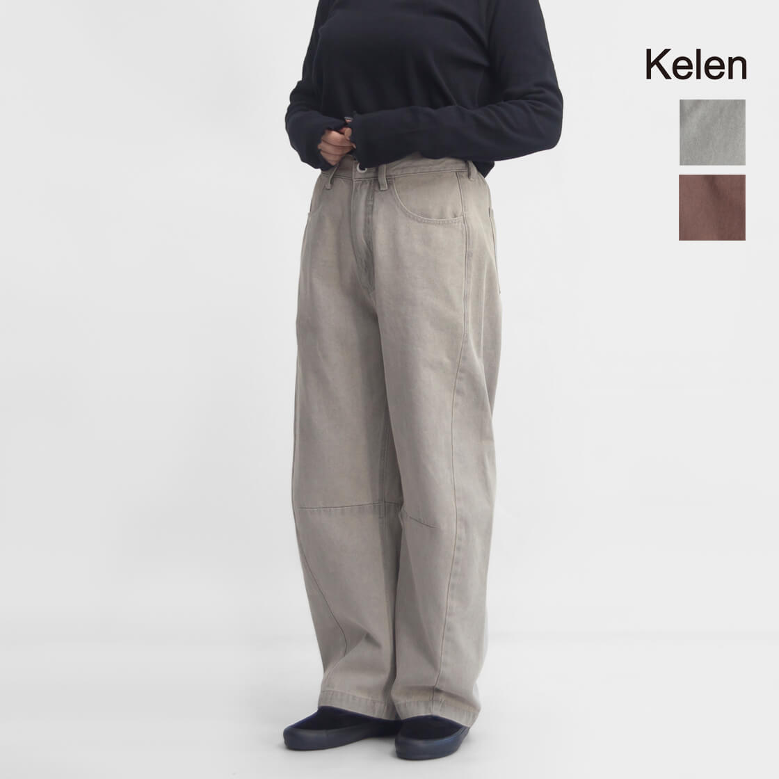 KELEN ケレン HEDY カラーデニム バレルパンツ ワイド PT2112 レディース|MARC ARROWS店
